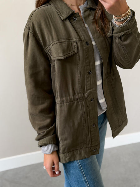 There is No Way that is Denim Jacket [long] Olive & Denim