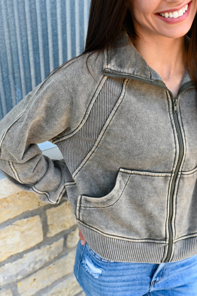 Scuba Fleece Full Zip [Acid Wash Olive]