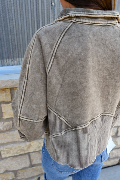 Scuba Fleece Full Zip [Acid Wash Olive]