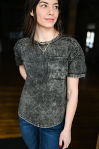 Tayler Acid Wash Tee [charcoal]