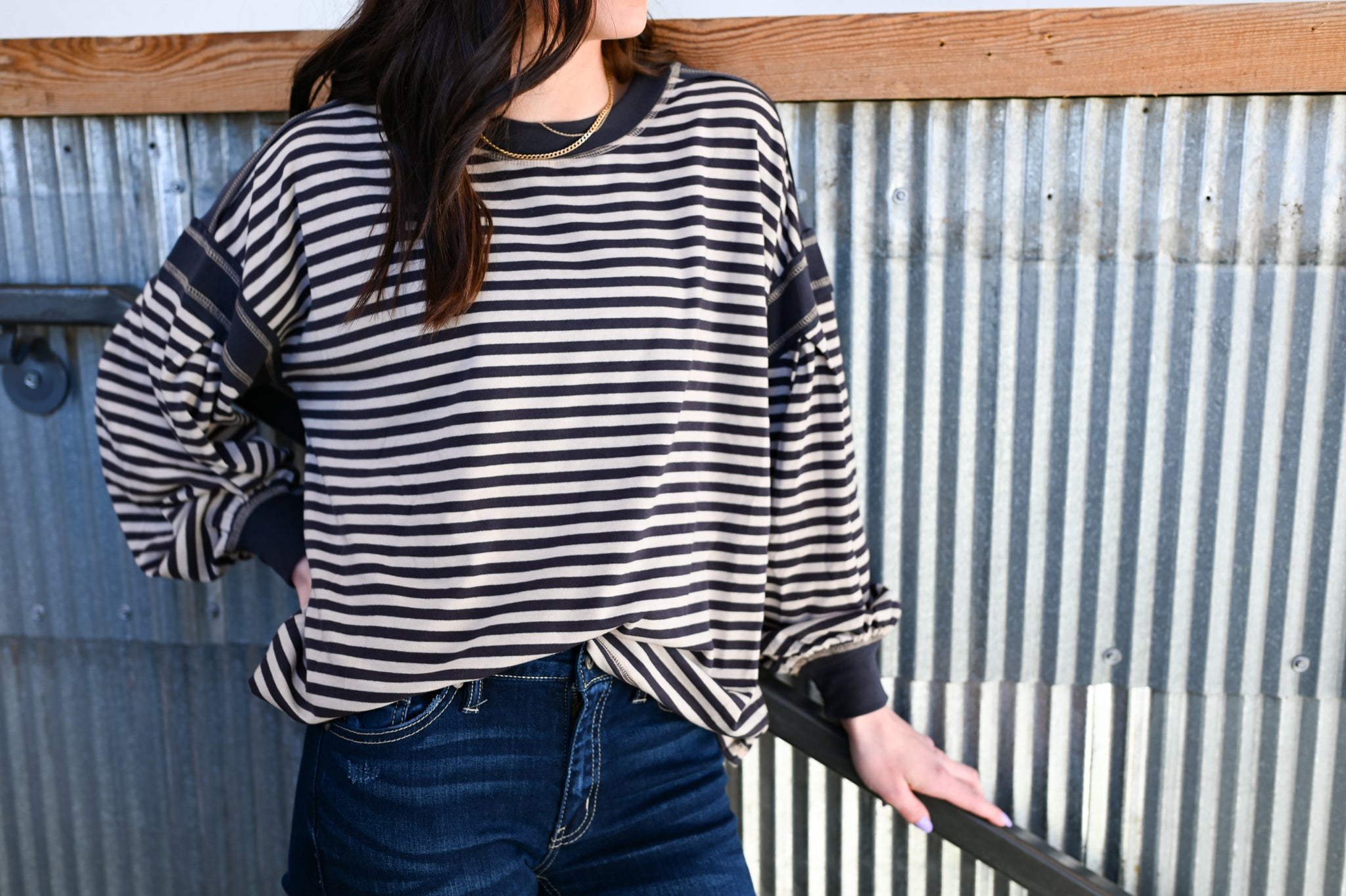 Gabrielle Unique Stripes Top