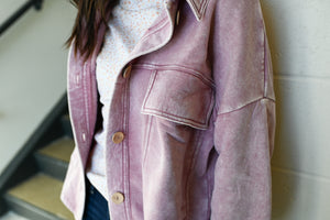 Rosey Cozy Fleece Shacket [ships in 1-2 weeks!]