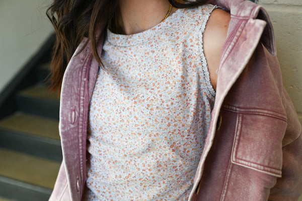 Rosey Cozy Fleece Shacket [ships in 1-2 weeks!]