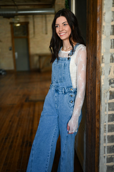 L Wide Leg Overalls