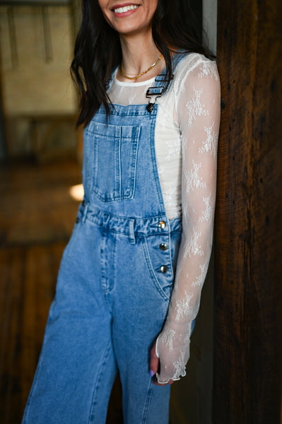 L Wide Leg Overalls