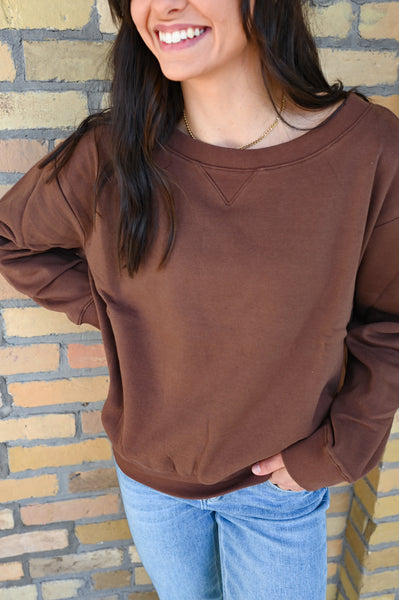 Basic Boatneck/Off Shoulder Fleece Crew