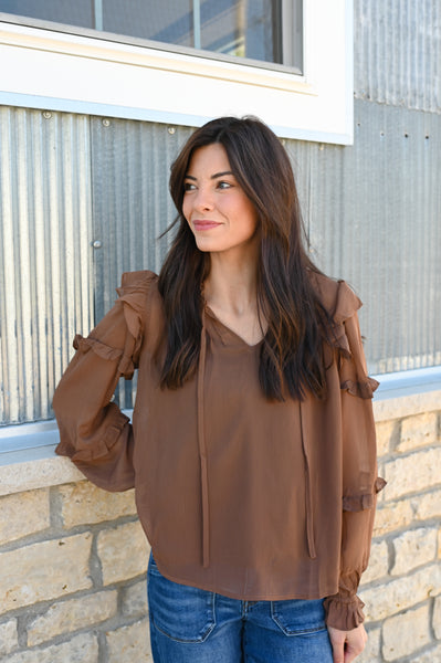 Camel Blouse [comes WITH a tank!]