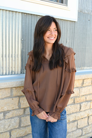 Camel Blouse [comes WITH a tank!]