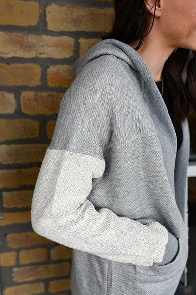 Tate Hooded French Terry Cardigan