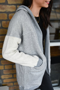 Tate Hooded French Terry Cardigan