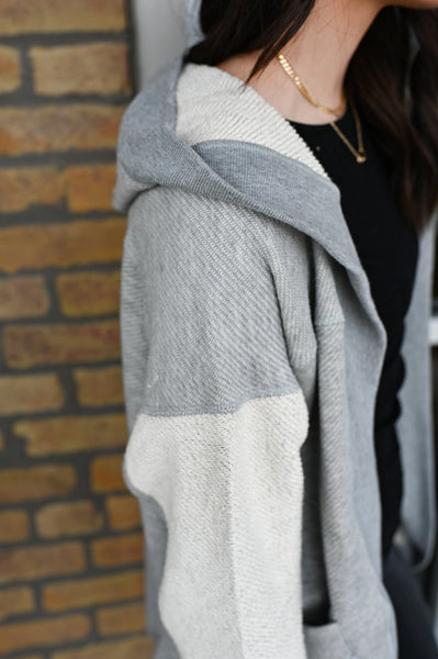 Tate Hooded French Terry Cardigan