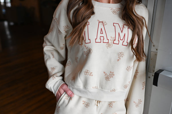 Fleece lined Floral Sets [MAMA printed & no wording design]