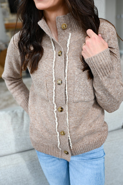 Lyn Knit Button Down Cardigan [with gentle sherpa inside!]