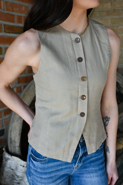 Kalvin Linen Vest