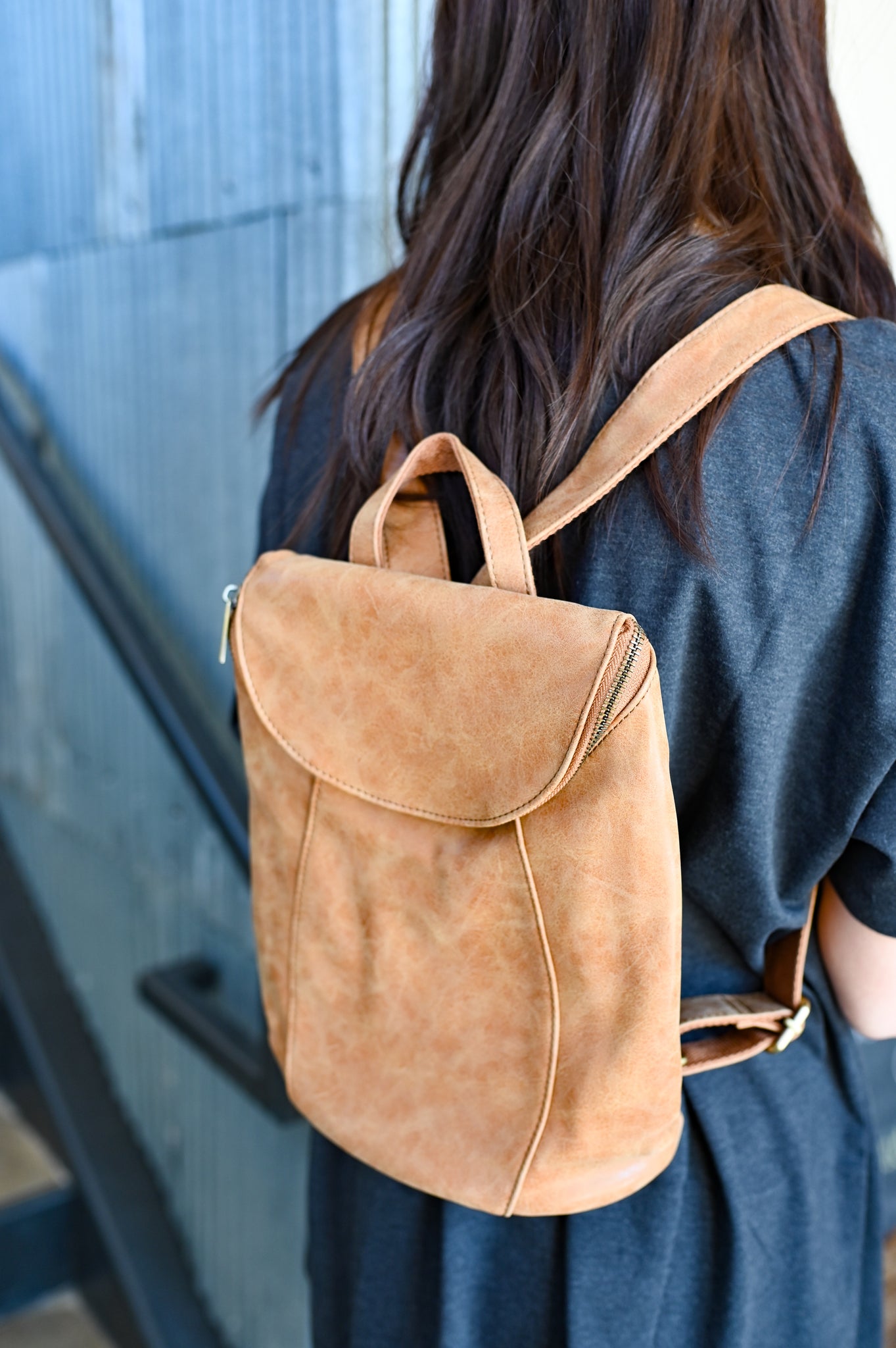 Floral Lined Backpack Purse