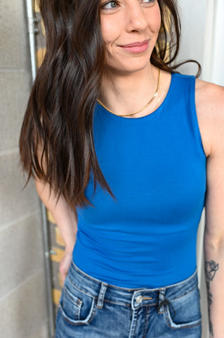 Jenna PADDED Bodysuit [Royal & Red]