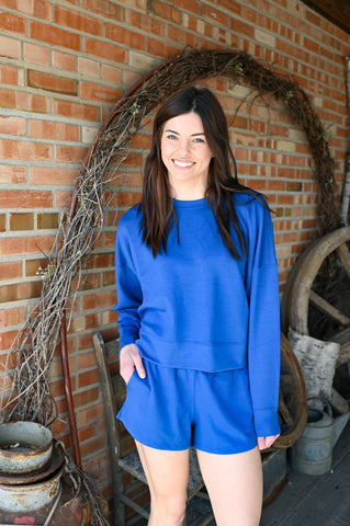 Brave Blue Set [crew & shorts included]