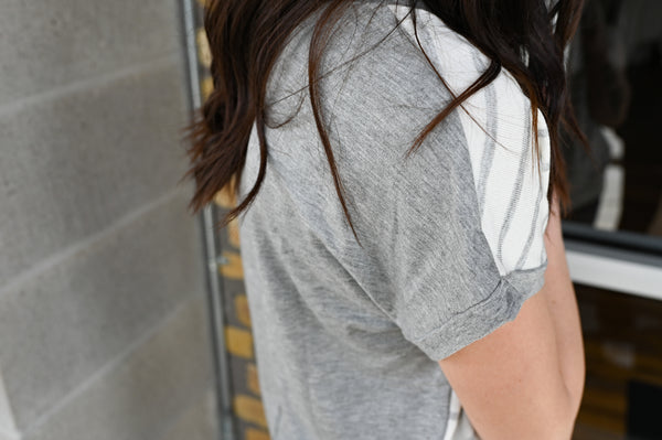 Kit Gray Stripe Staple T-shirt