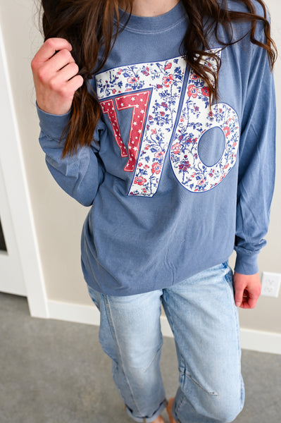 1776 [floral red white & blue]