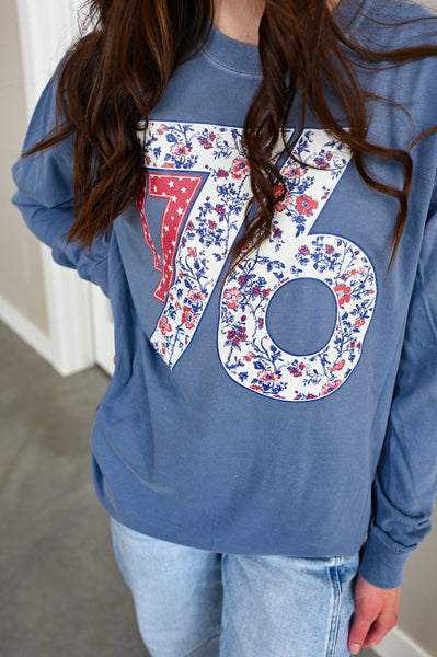 1776 [floral red white & blue]