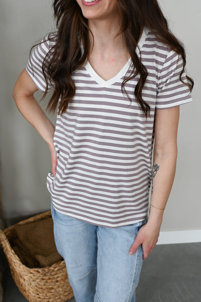 Butter Purple Stripe Summer Tshirt