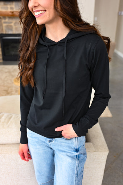 Lux Buttery Microribbed Hoodie [black & royal]