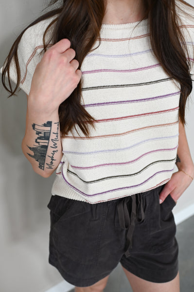 Drea Multi- Stripe Top
