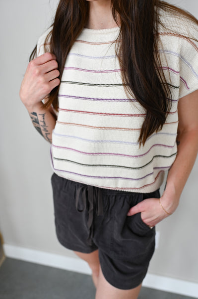 Drea Multi- Stripe Top