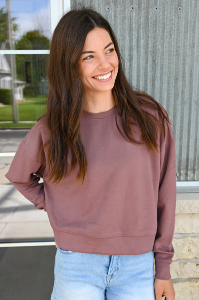KRAZY Good Ribbed Crew [mauve]
