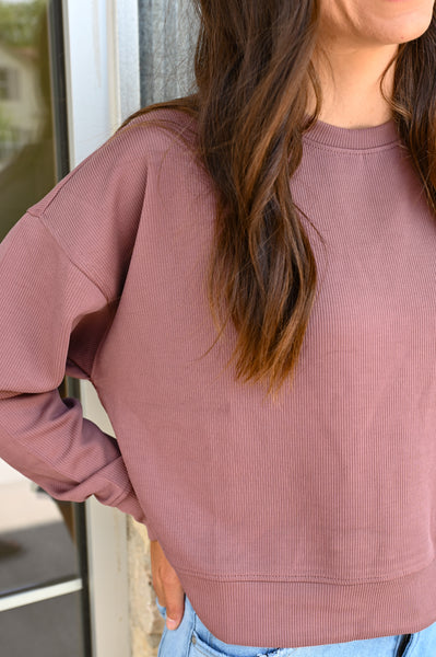KRAZY Good Ribbed Crew [mauve]