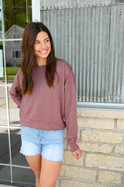 KRAZY Good Ribbed Crew [mauve]
