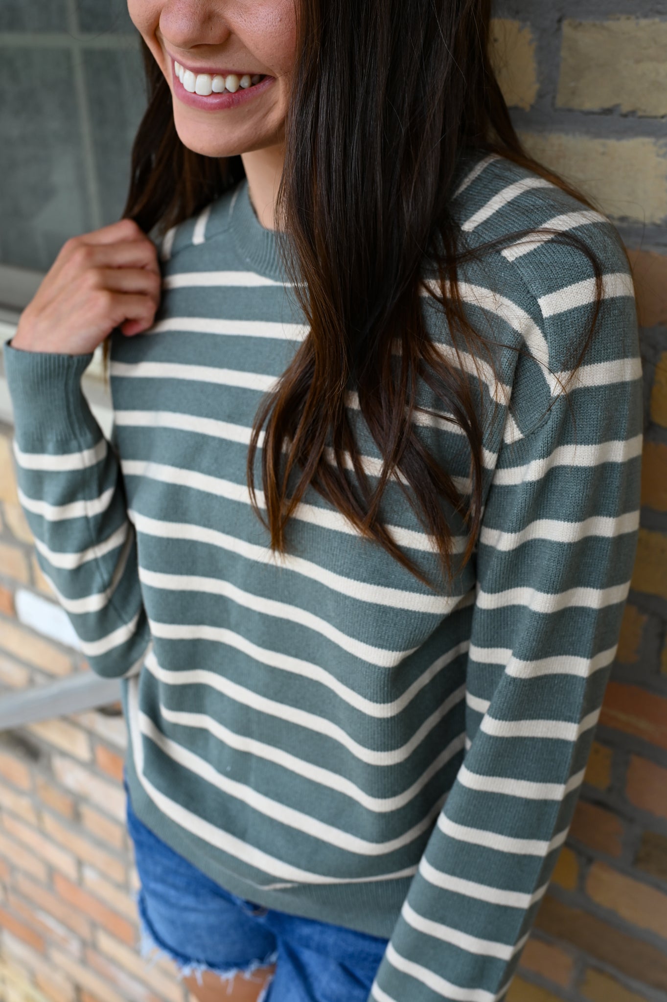 Kacie Light Weight Knit [plum & teal & taupe]