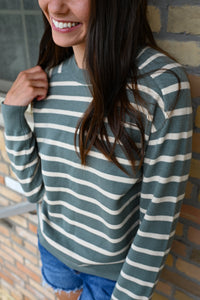 Kacie Light Weight Knit [plum & teal & taupe]