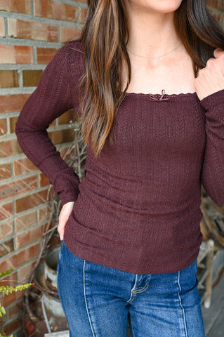 Subtle Fall Texture Square Neck