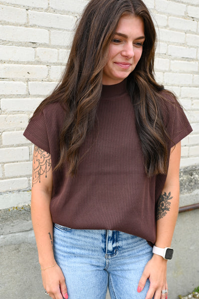 Abi Mock Neck Ribbed Tshirt [3 colors]