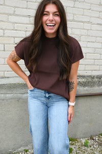 Abi Mock Neck Ribbed Tshirt [3 colors]