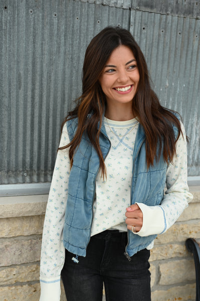 Denim Dime Quilted Vest