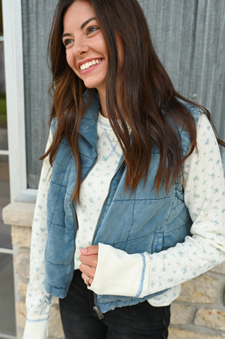 Denim Dime Quilted Vest