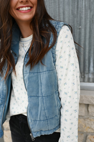 Denim Dime Quilted Vest