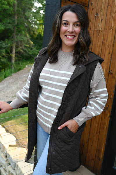 Avalanche Quilted Vest [espresso & black]