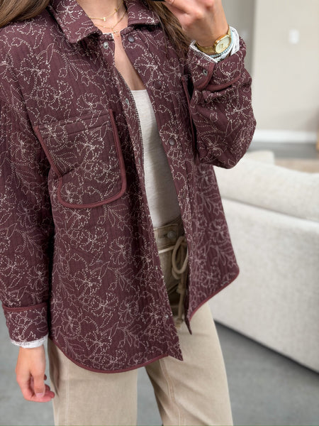 Nora Floral Shackets [coco & ivory]
