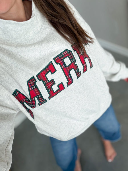 Merry [patch work] Mock Neck