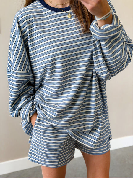 Coastal Blue Microfleece Set