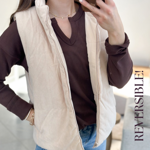 Chance Reversible Vest [oatmeal]