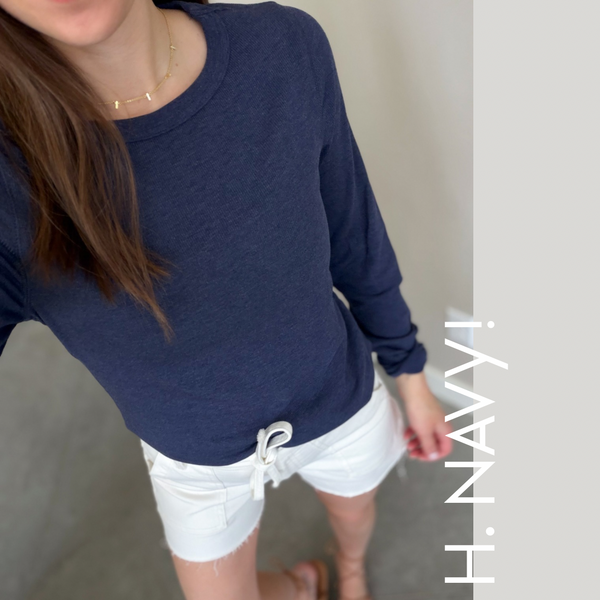 Breya Microribbed Long Sleeves [oatmeal, gray, navy]