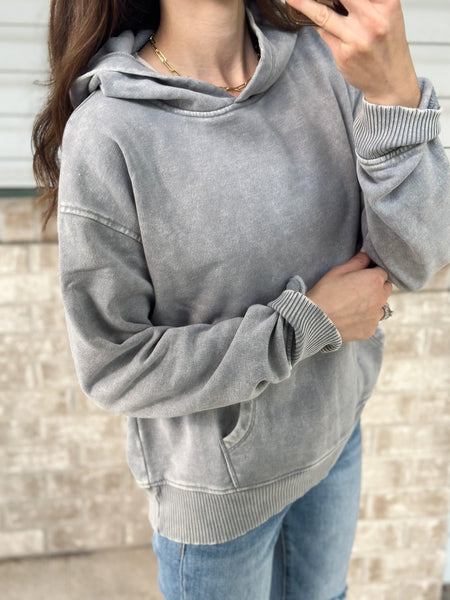 Light Acid Wash Fleece Hoodies