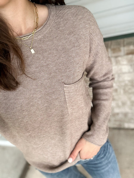 Mocha Butter Soft Waffle Sweater