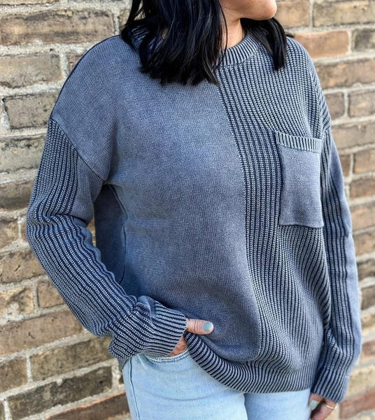 Kinni Acid Wash Sweater