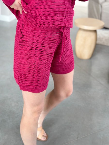 Beach Cover Up Crochet Bottoms [pink & taupe] pants and shorts