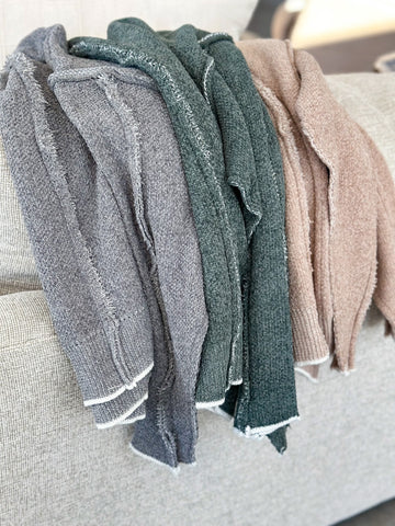 Winter Dream Mock Neck Sweater [taupe, gray, olive]